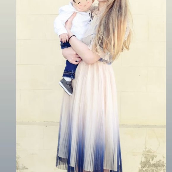 Chicwish Dresses & Skirts - Chicwish GRADIENT PLEATED MESH TULLE DRESS